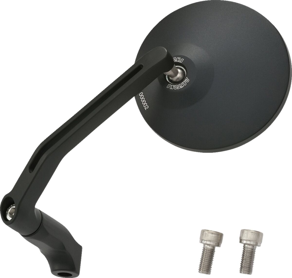 DAYTONA 89429 Specchietto con marcatura “E” ROUND ROD ALU BLACK -Viti M10 x P1,25- YAMAHA HONDA SUZUKI
