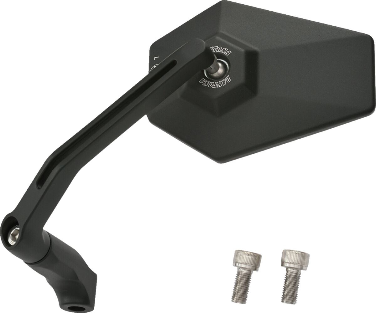 DAYTONA 89431 Specchietto con marcatura “E” HEXAGON ROD ALU BLACK -Viti M10 x P1,25- BMW KAWASAKI BENELLI