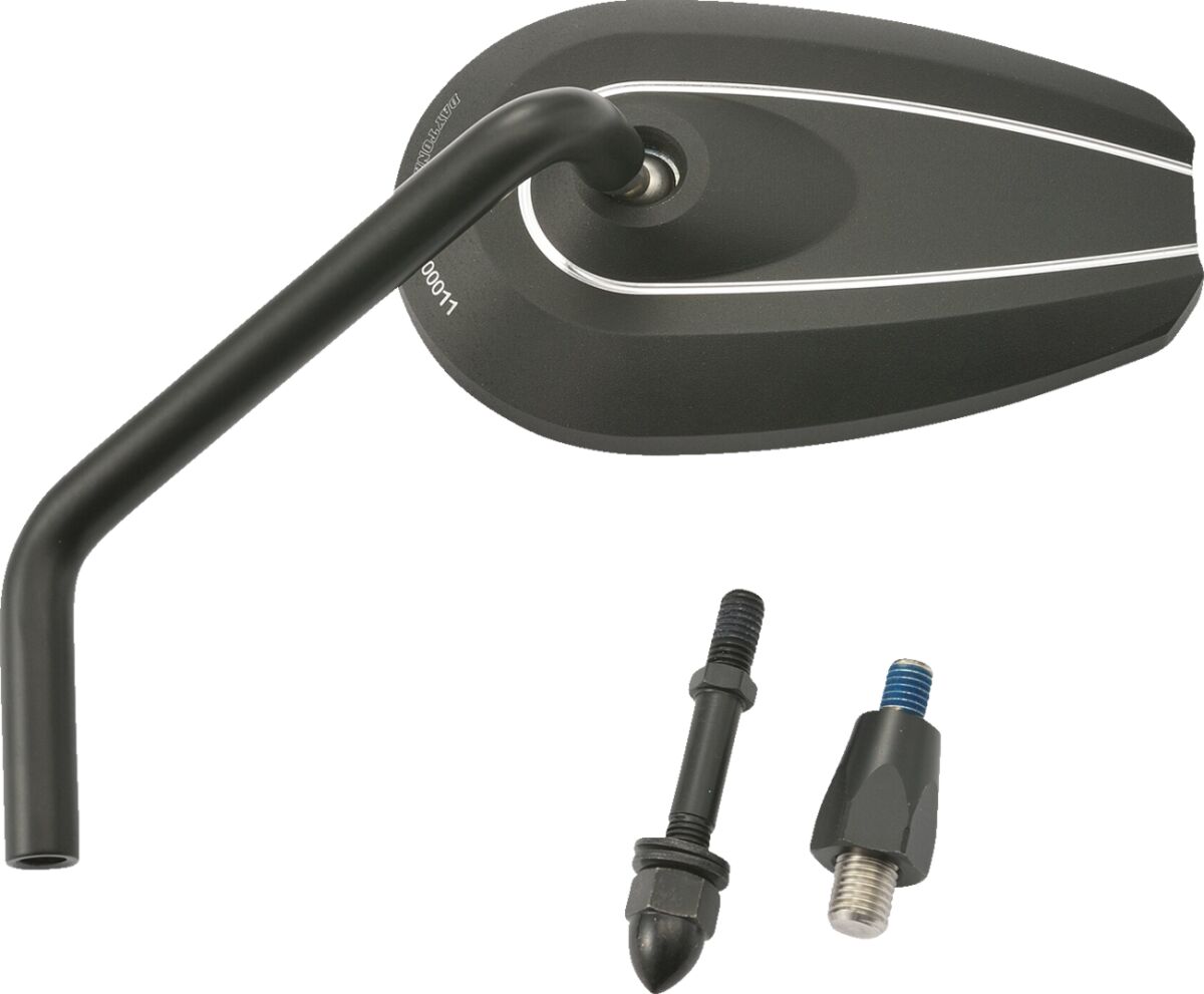 DAYTONA 89725 Specchietto nero in alluminio ROD LEFT ALUMINIUM BLACK -Adattatore M10 x P1,25- KTM BMW SWM