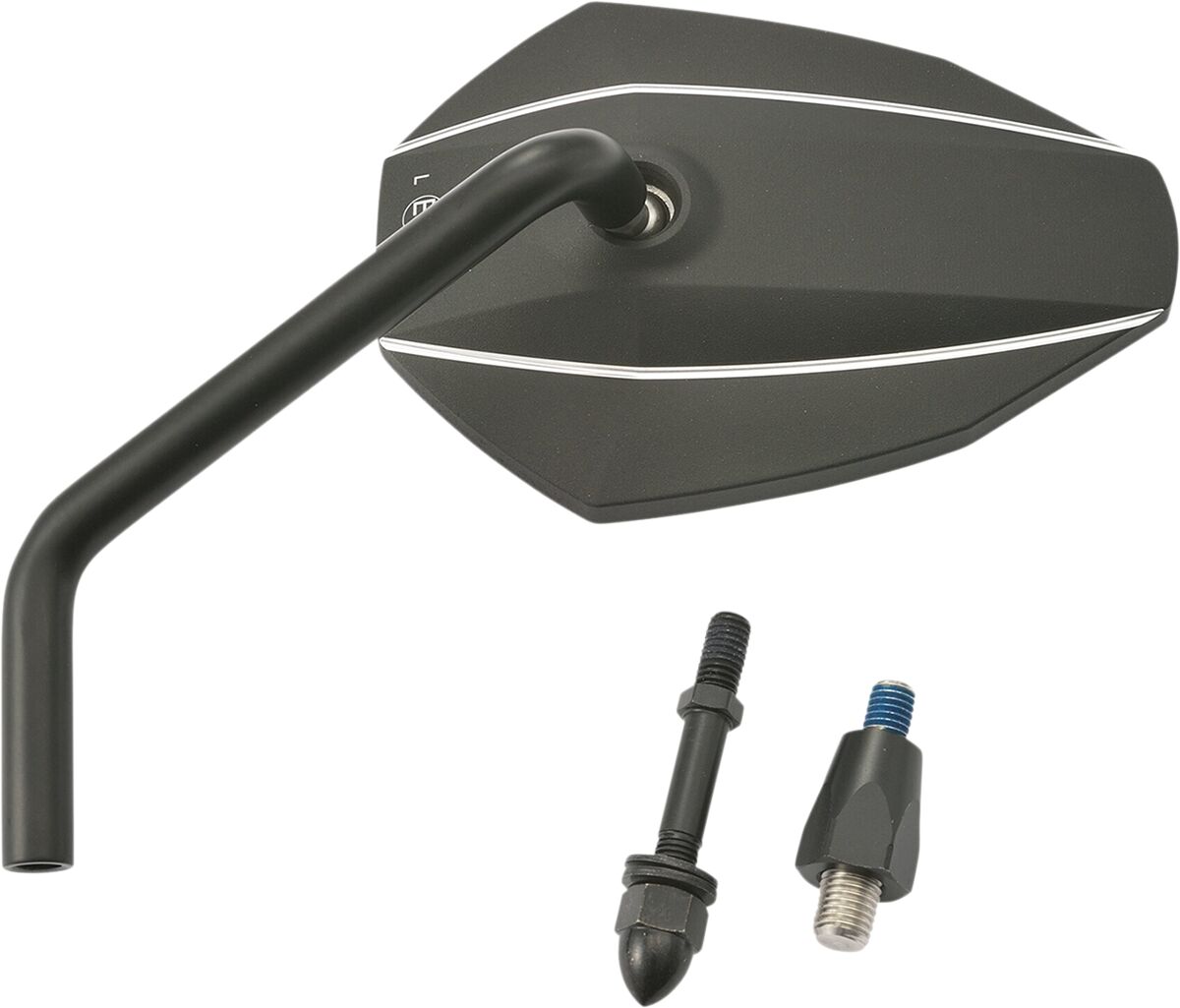 DAYTONA 89729 Specchietto nero in alluminio ROD LEFT ALUMINIUM BLACK -Adattatore M10 x P1,25-DUCATI BENELLI HONDA