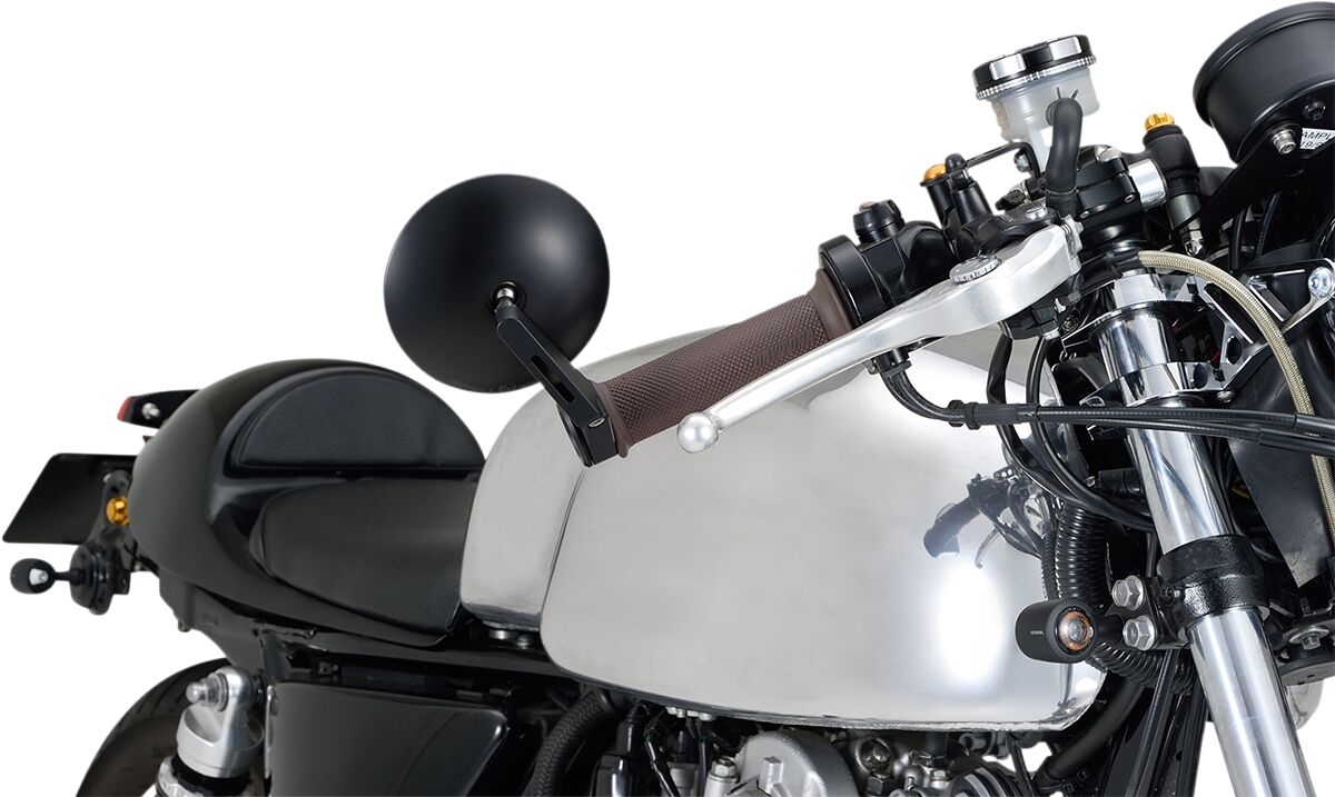 DAYTONA 89813 Specchietto per estremità manubrio BAREND SHORT ø 30 mm- distanziali 22,2 e 25,4 mm-YAMAHA SUZUKI DUCATI