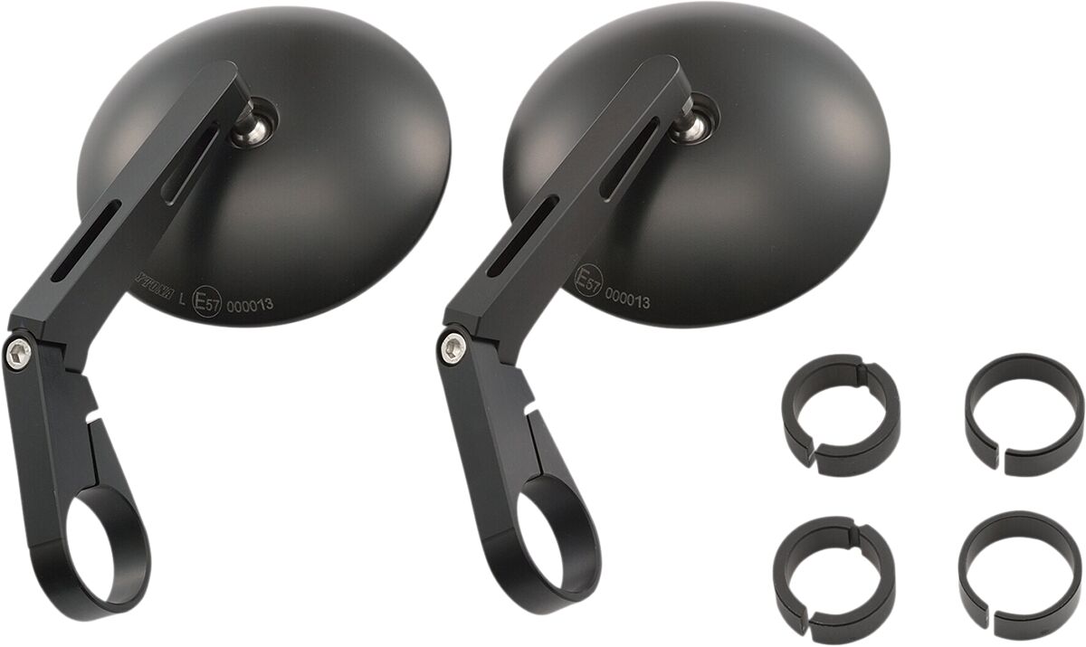 DAYTONA 89814 Specchietto per estremità manubrio BAREND LONG ABS+ALUMINIUM ø 30 mm- distanziali 22,2 e 25,4 mm- MV AGUSTA SUZUKI HONDA
