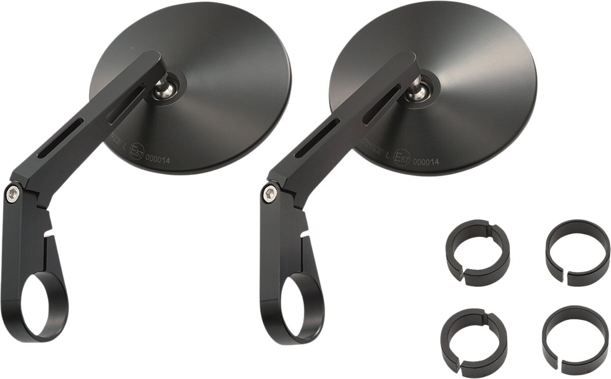 DAYTONA 89817 Specchietto per estremità manubrio BAREND LONG  ø 30 mm-distanziali 22,2 e 25,4 mm-HONDA KAWASAKI DUCATI