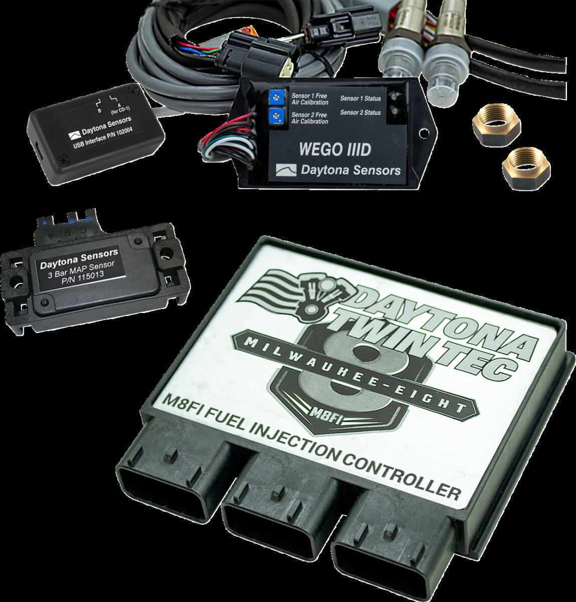 DAYTONA TWIN 17813 Kit sistema di gestione elettronico dell’iniezione Harley Davidson FLDE 1750 ABS Softail Deluxe 107 18>20