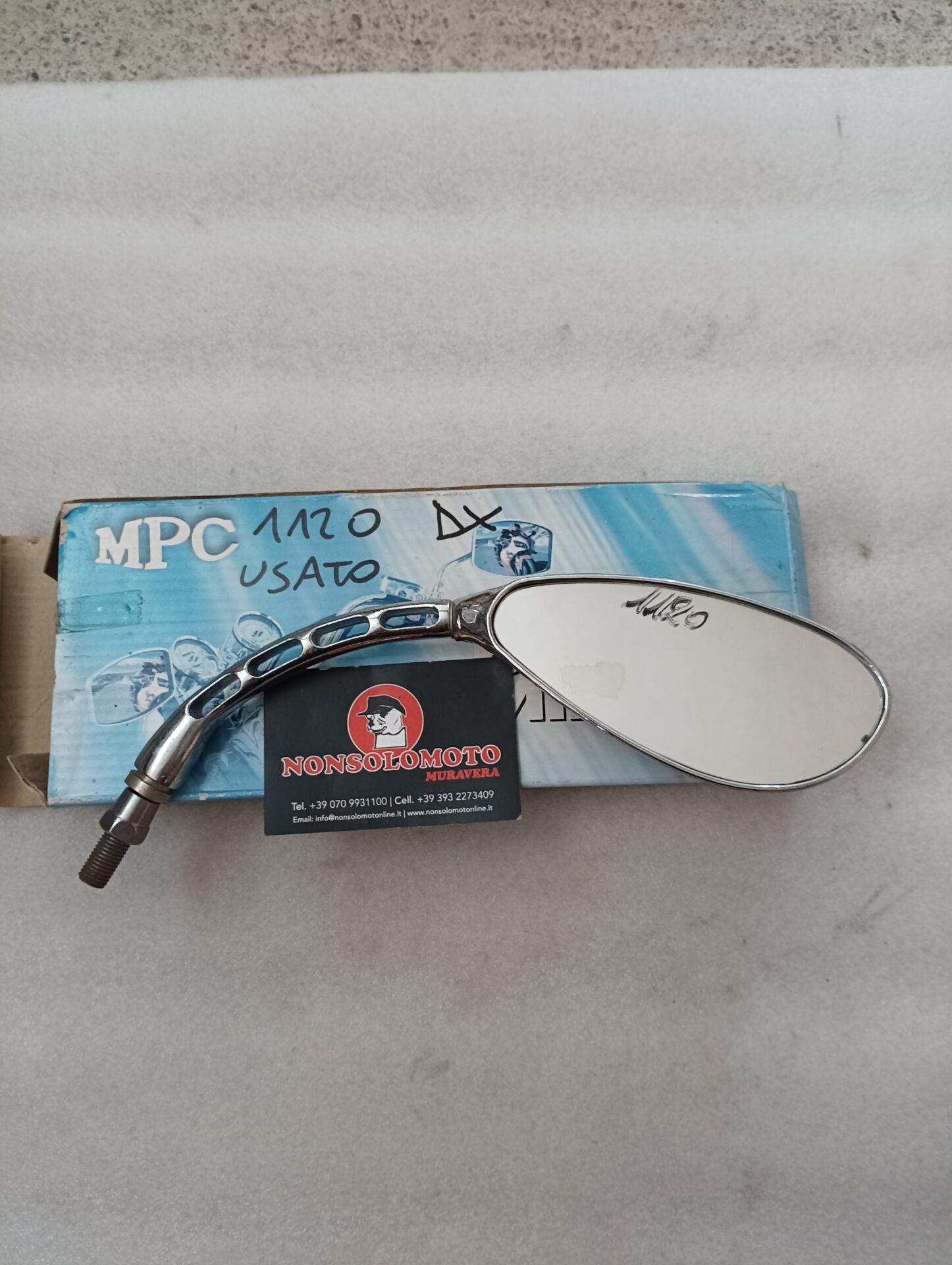 SPECCHIETTO DX CROMATO MOTO CUSTOM NAKED USATO !!