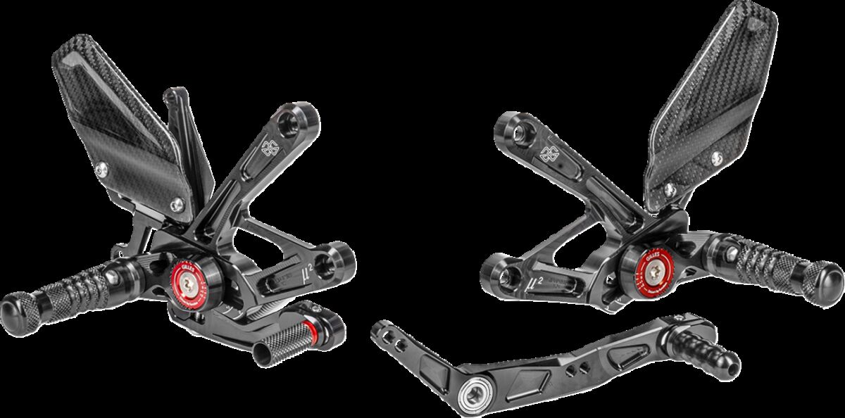 GILLES TOOLING MUE2-Y01-B KIT PEDANE REGOLABILI  MUE2 YAMAHA YZF-R1M 1000 ABS 15>26