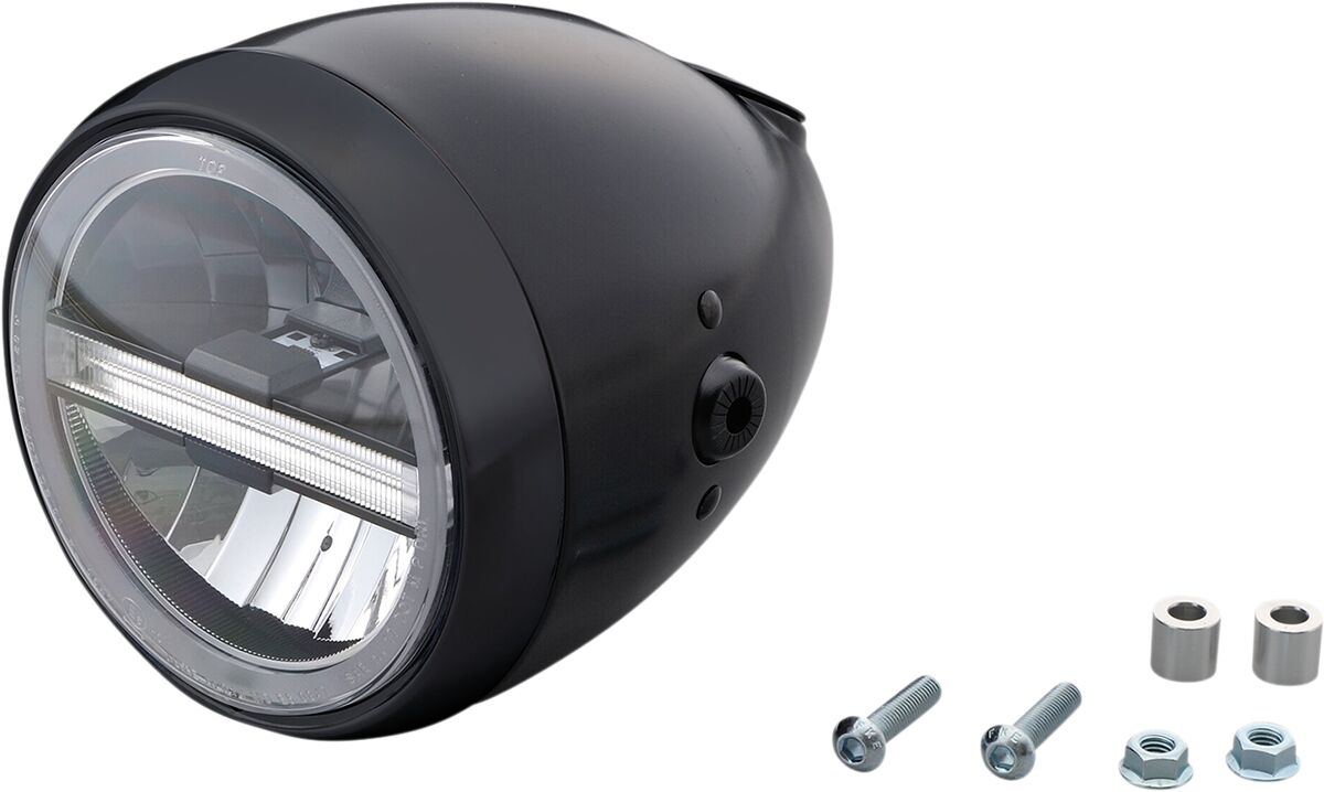 DAYTONA 88431 Faro Neovintage Nero foro per montaggio di tachimetro Ø 60 mm YAMAHA SUZUKI DUCATI