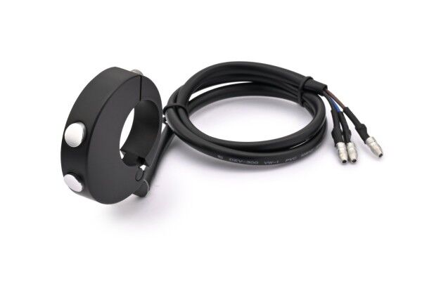 DAYTONA 80918 Interruttore a due pulsanti CNC Per manubri Nero da 22,2 e 25,4 mm KAWASAKI SUZUKI KTM