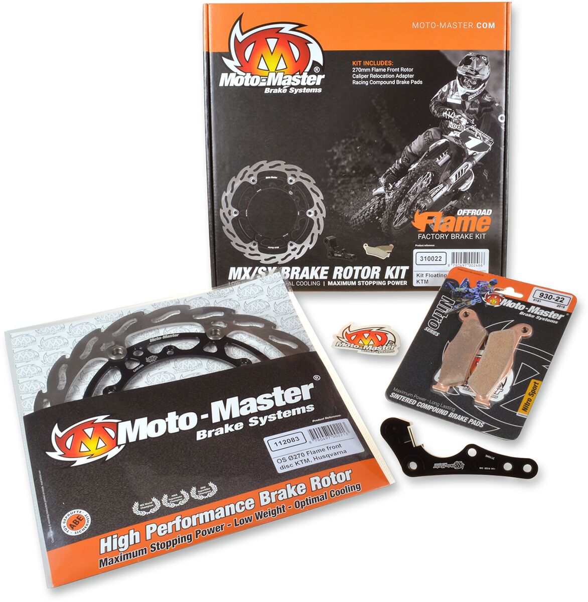 MOTO MASTER 310021 KIT DISCO FRENO ANTERIORE FLOTTANTE MAGGIORATO FLAME 270 mm KAWASAKI KX 250 06 > 24