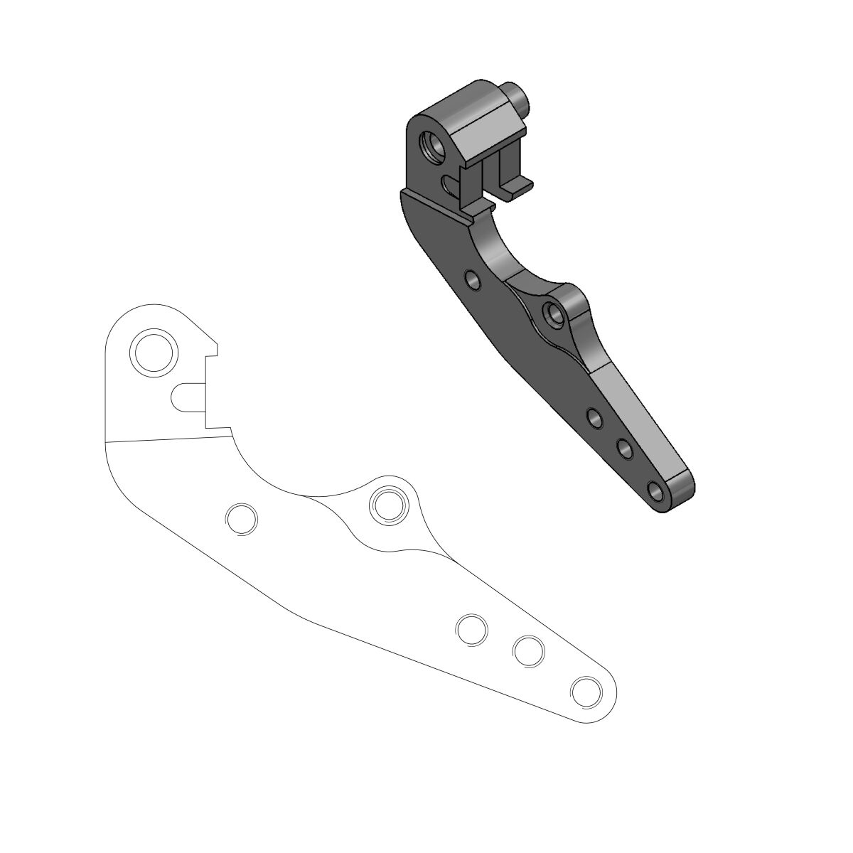 MOTO MASTER 211057 STAFFA RIPOSIZIONAMENTO DISCO FRENO ANTERIORE 298 mm KTM SX-F 350 11 > 26