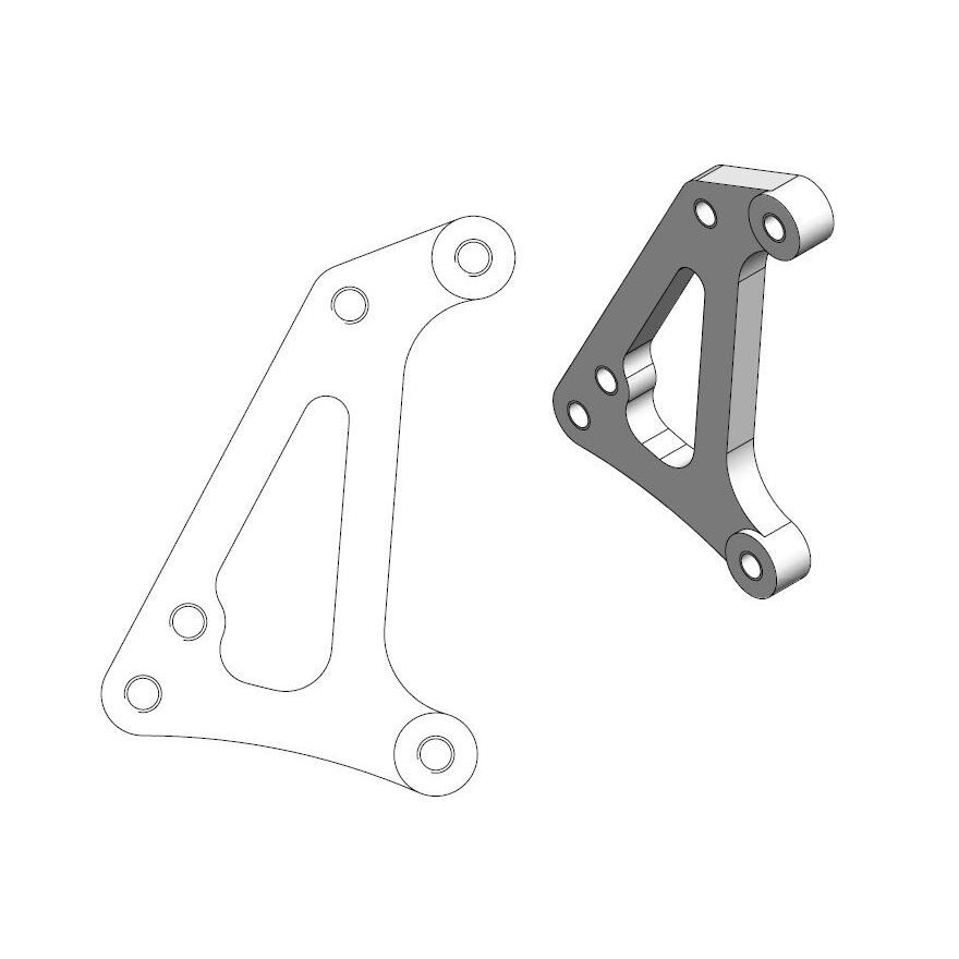 MOTO MASTER 211081 STAFFA RIPOSIZIONAMENTO PINZA FRENO ANTERIORE OEM PER DISCO 320 mm SHERCO SEF 500 19 > 24