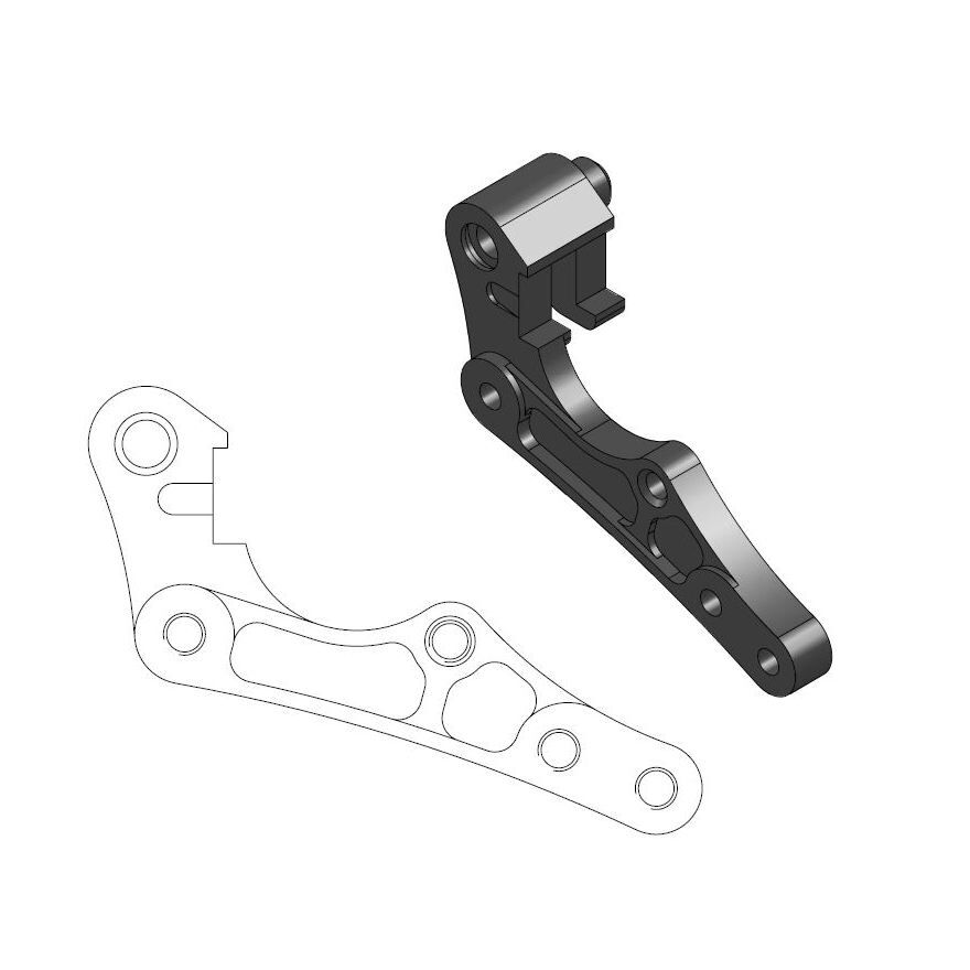 MOTO MASTER 211080 STAFFA RIPOSIZIONAMENTO PINZA FRENO ANTERIORE OEM PER DISCO 270 mm SHERCO SEF 500 20 > 24