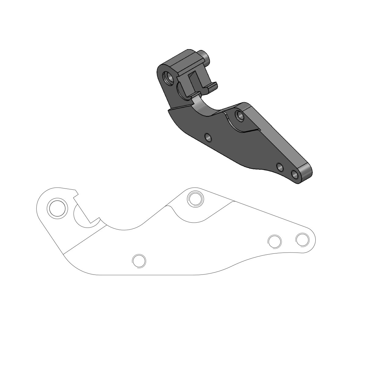 MOTO MASTER 211013 STAFFA RIPOSIZIONAMENTO DISCO ANTERIORE SUPERMOTO RACING 320 mm SWM RS 300 R 15 > 20