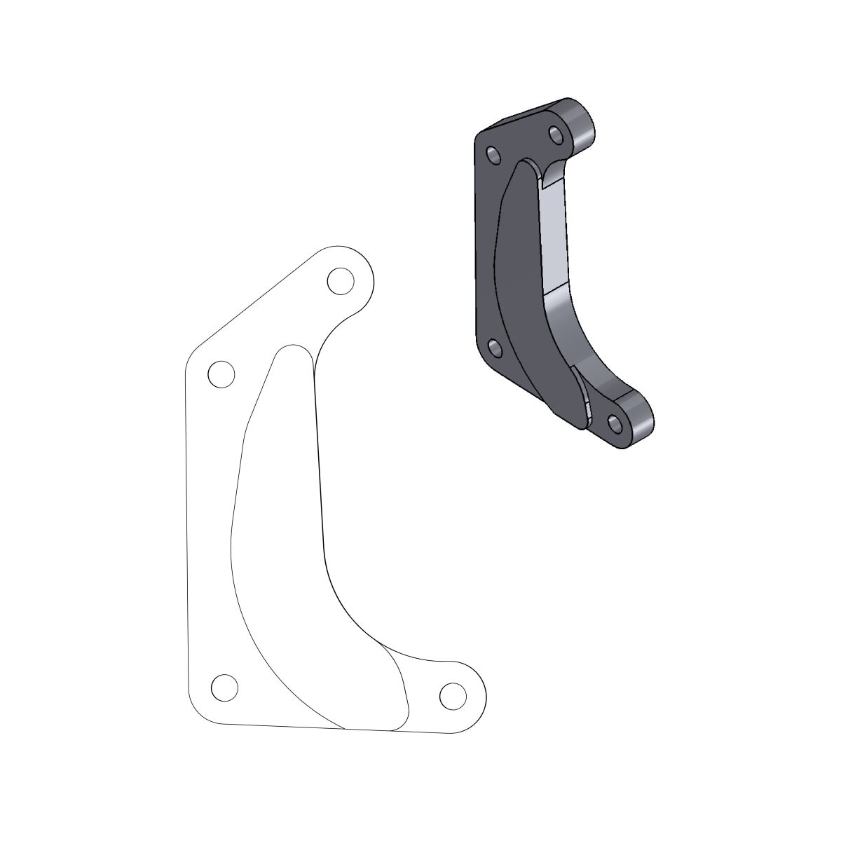 MOTO MASTER 211019 STAFFA RIPOSIZIONAMENTO DISCO ANTERIORE SUPERMOTO RACING 320 mm HONDA CRF 450 X 05 > 18