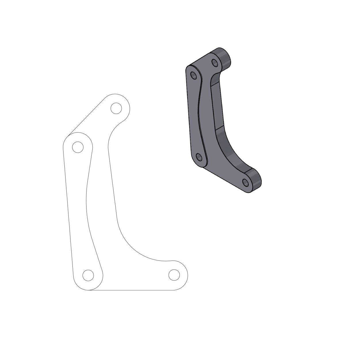 MOTO MASTER 211039 STAFFA RIPOSIZIONAMENTO DISCO ANTERIORE SUPERMOTO RACING YAMAHA YZ 125 08 > 26