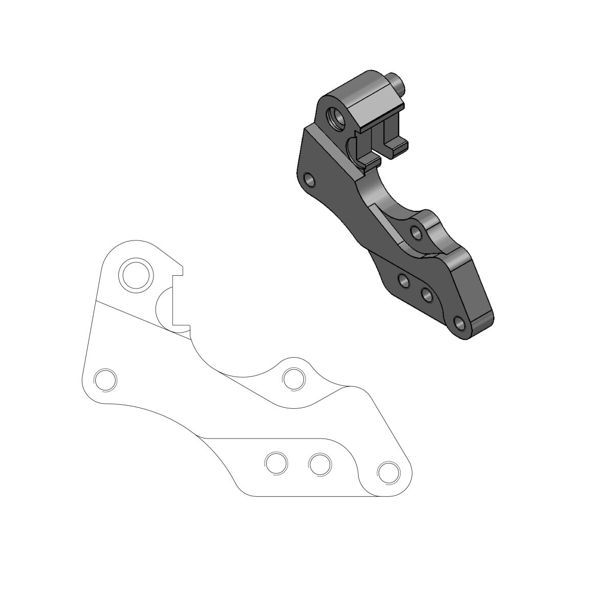 MOTO MASTER 211042 STAFFA RIPOSIZIONAMENTO DISCO ANTERIORE 298 mm YAMAHA WR 250 F 05 > 21