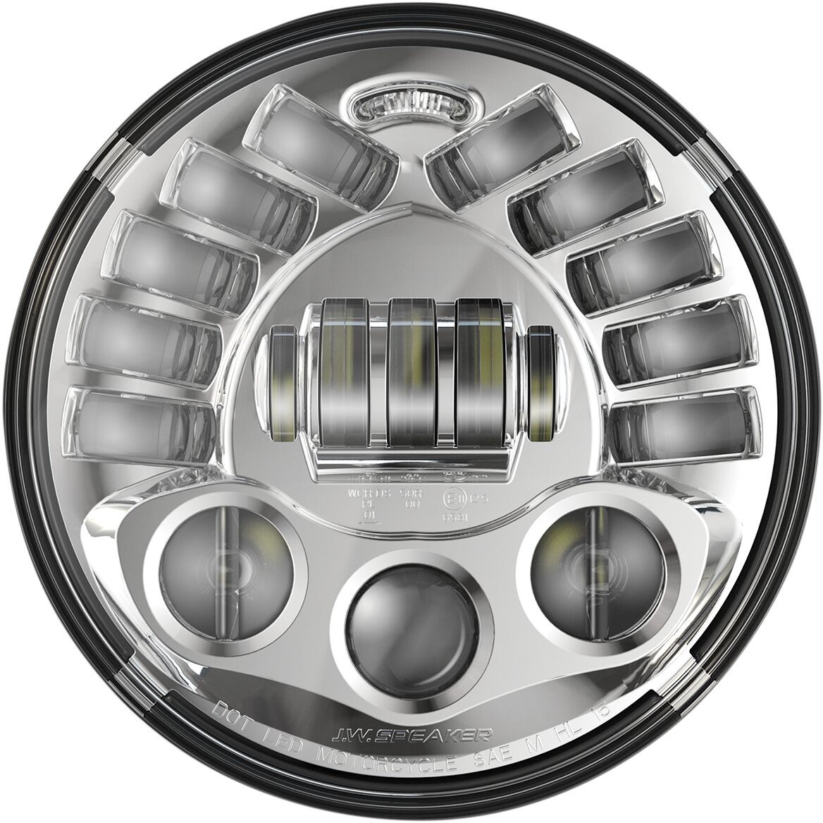 JW SPEAKER 0555081 Faro LED Adaptive 2 con supporto a piedistallo Harley Davidson FLFBS 1868 ABS Softail Fat Boy 114 2018>2024