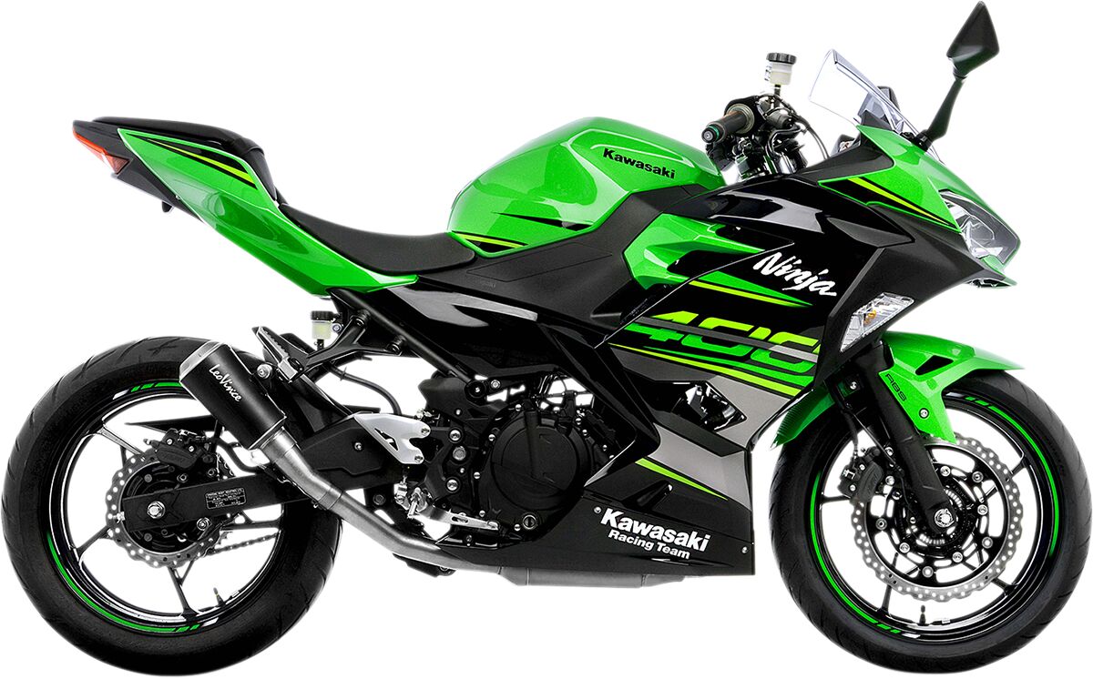 LEO VINCE 15218BU Silenziatore slip-on LV-10 Black Edition KAWASAKI	NINJA 500 ABS 24>26