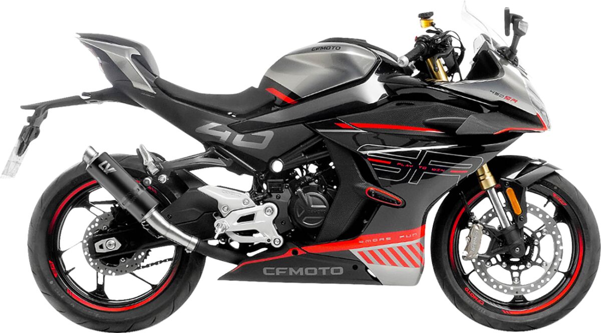 LEO VINCE 15505BU Silenziatore slip-on GP Corsa CF MOTO SR 450 ABS 23>26