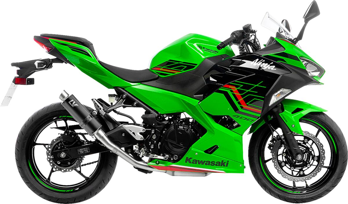 LEO VINCE 3389BU Silenziatore slip-on GP Corsa KAWASAKI NINJA 500 ABS 24>26