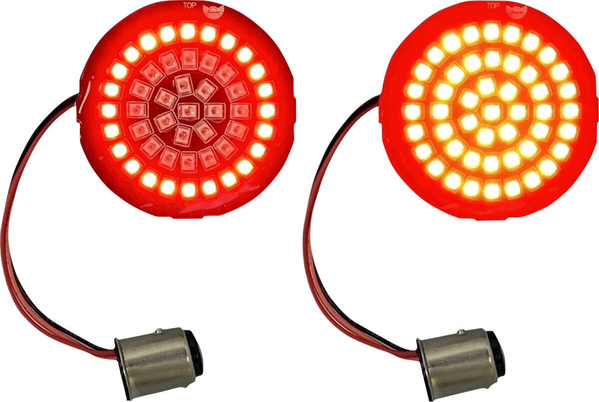 CUSTOM DYNAMICS Inserti per indicatore di direzione LED Genesis® 4 con anello rosso