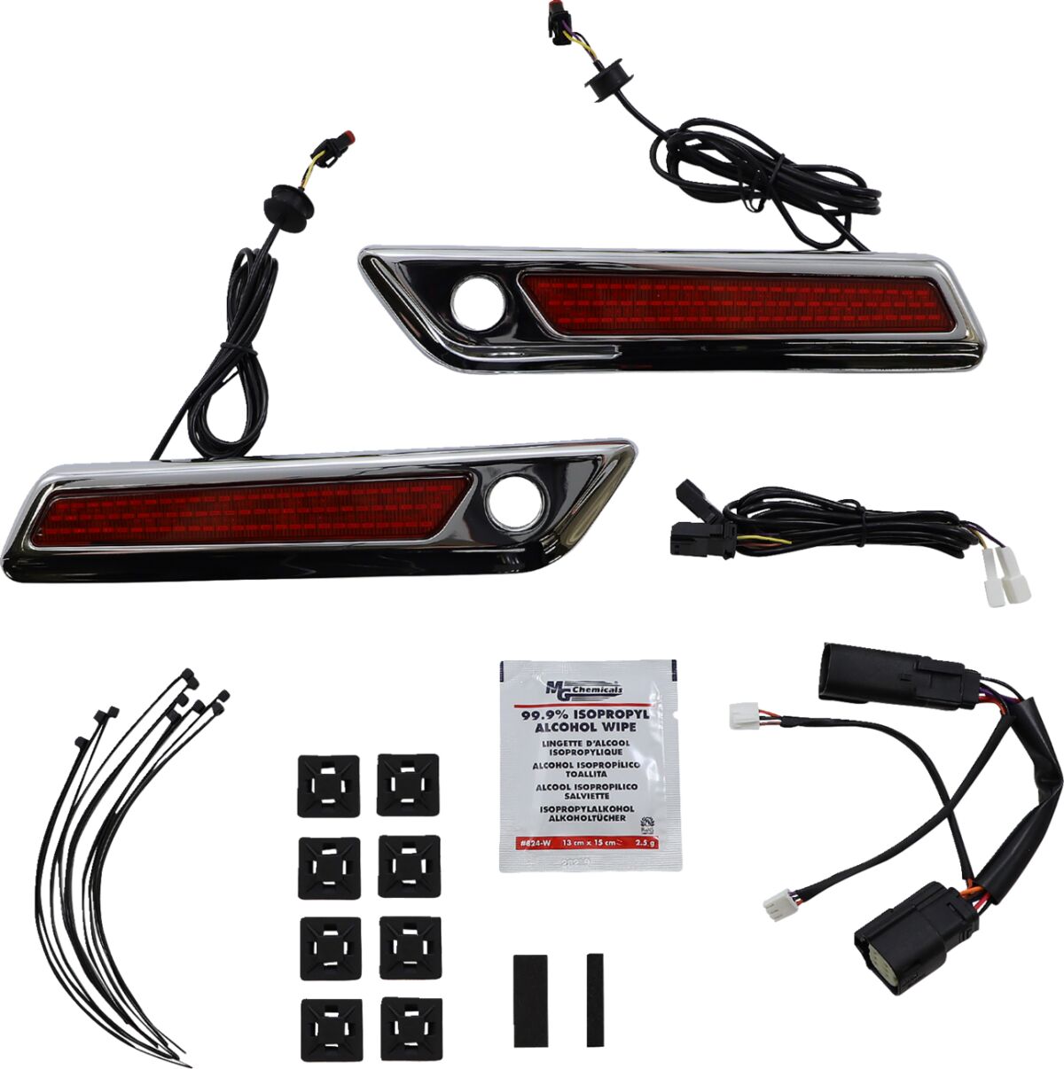 CUSTOM DYNAMICS Luce serratura borsa laterale LED
