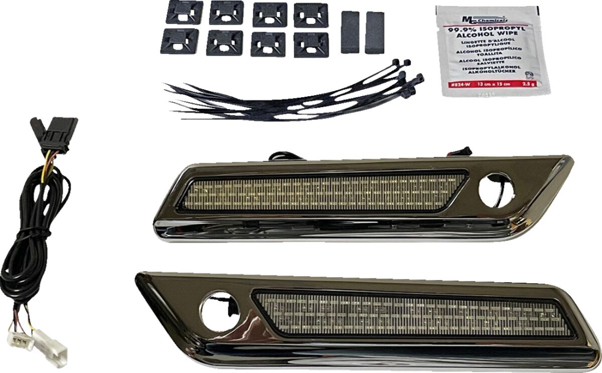 CUSTOM DYNAMICS Luce serratura borsa laterale LED