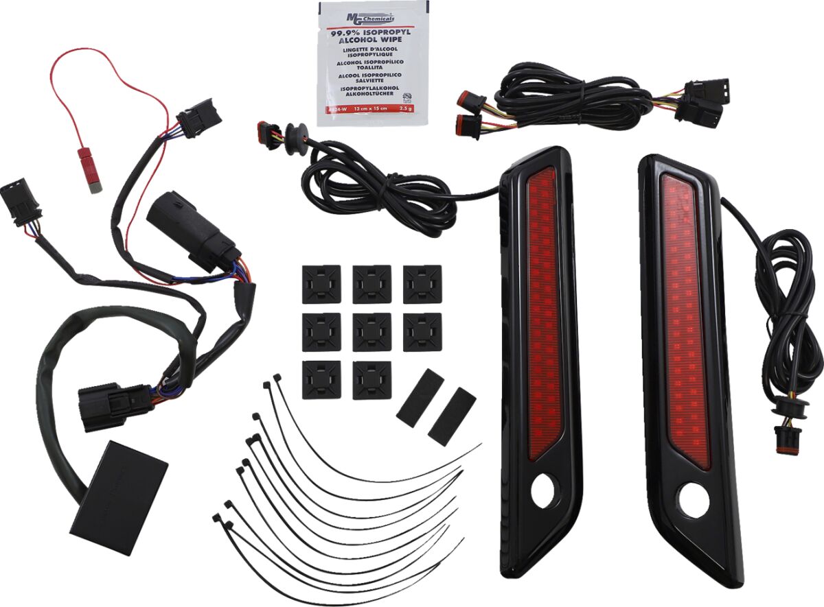 CUSTOM DYNAMICS Luci di accento bicolore per chiusura borse laterali