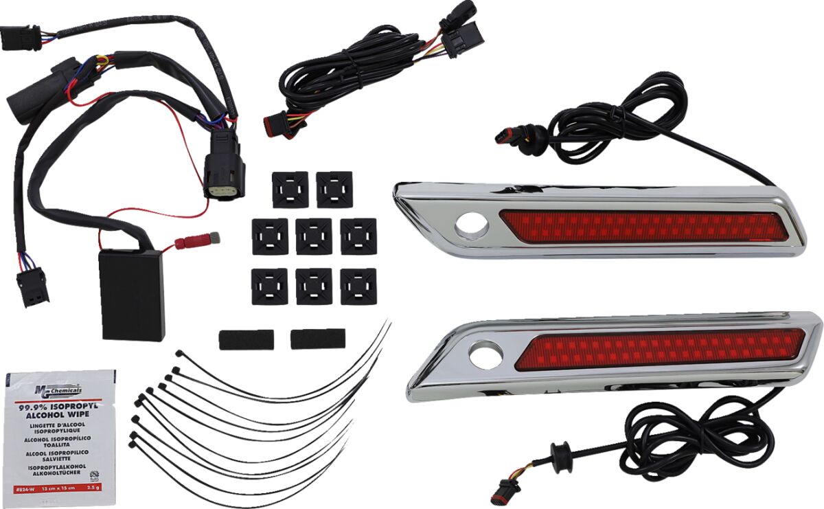 CUSTOM DYNAMICS Luci di accento bicolore per chiusura borse laterali