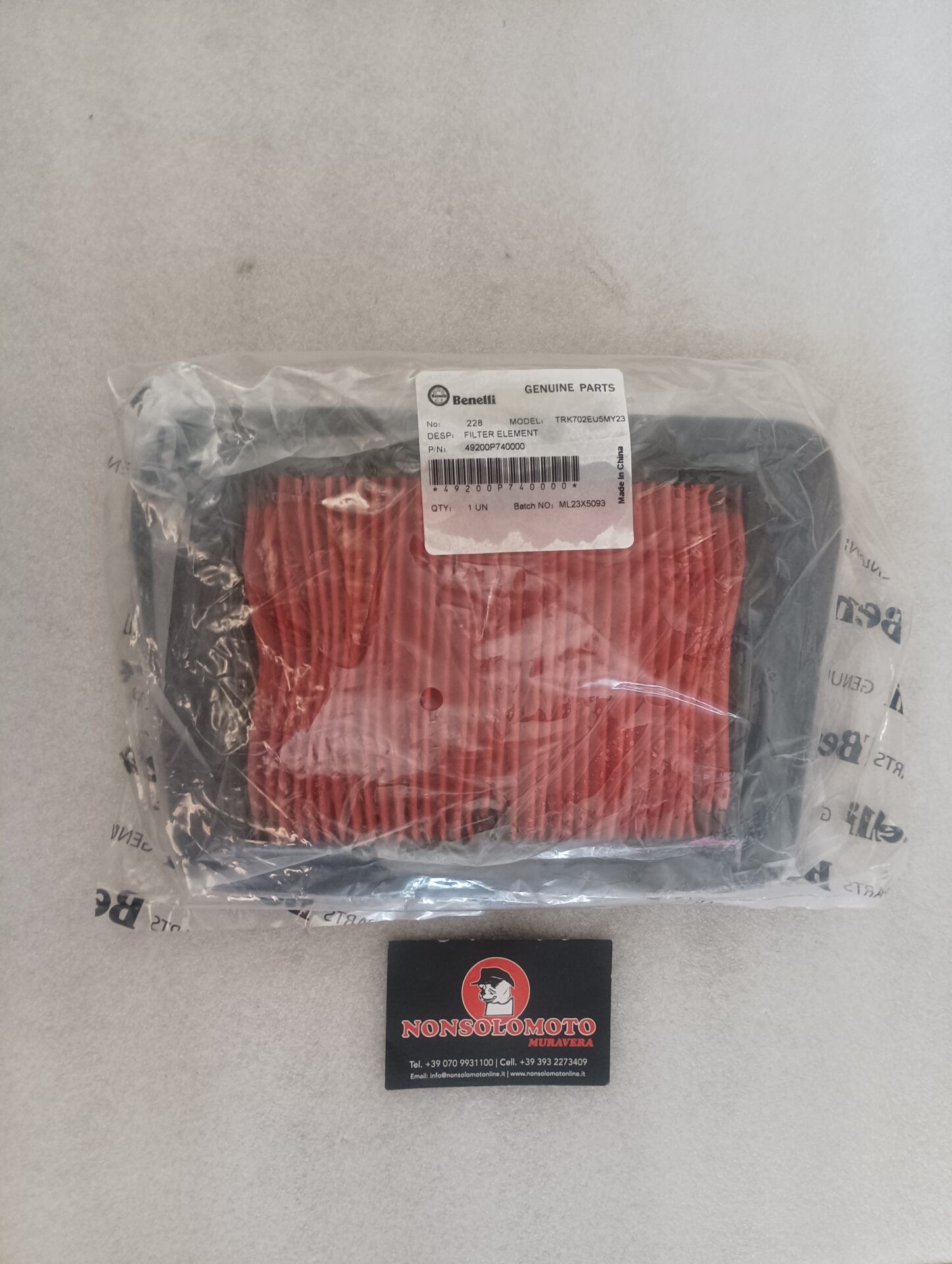 FILTRO ARIA BENELLI TRK 702 EU5 RIEJU EXPLORA 707 ART 49200P740000