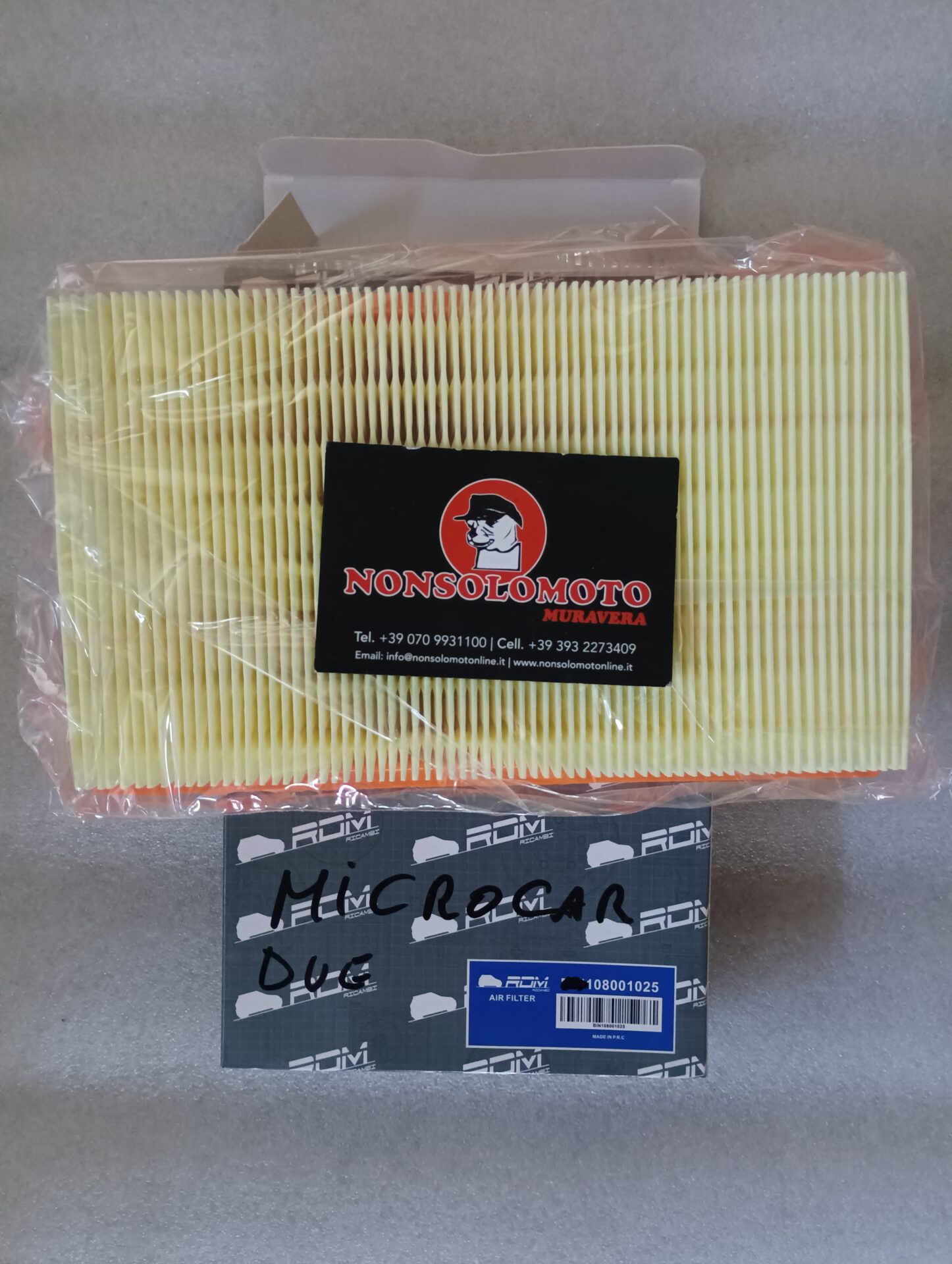 FILTRO ARIA MICROCAR DUE ART 108001025