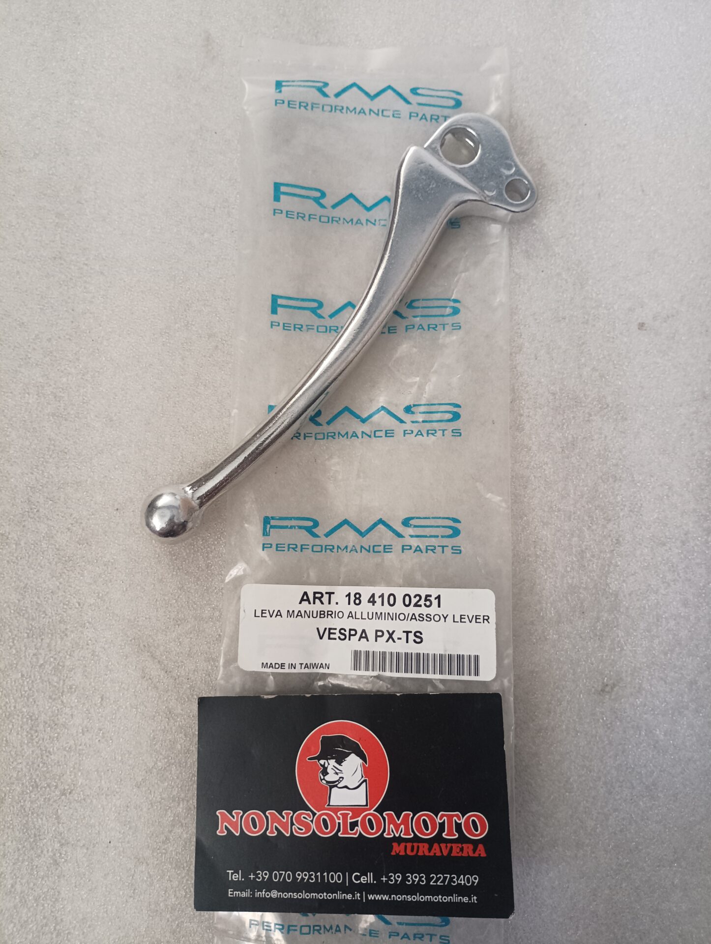 LEVA FRIZIONE ARGENTATA PIAGGIO VESPA PX TS ART 184100251